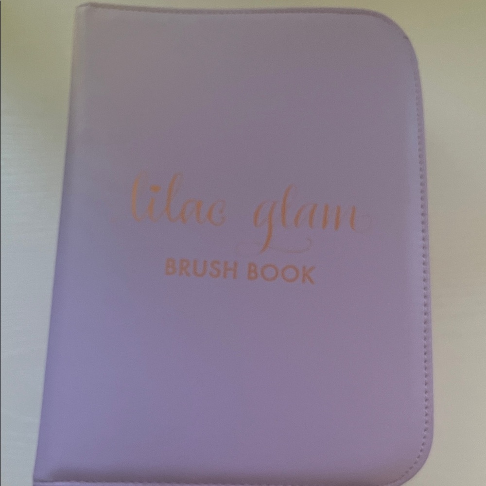 Slmissglam Lilac Glam Brush Book - Purple with gem accents on handle 25 piece
